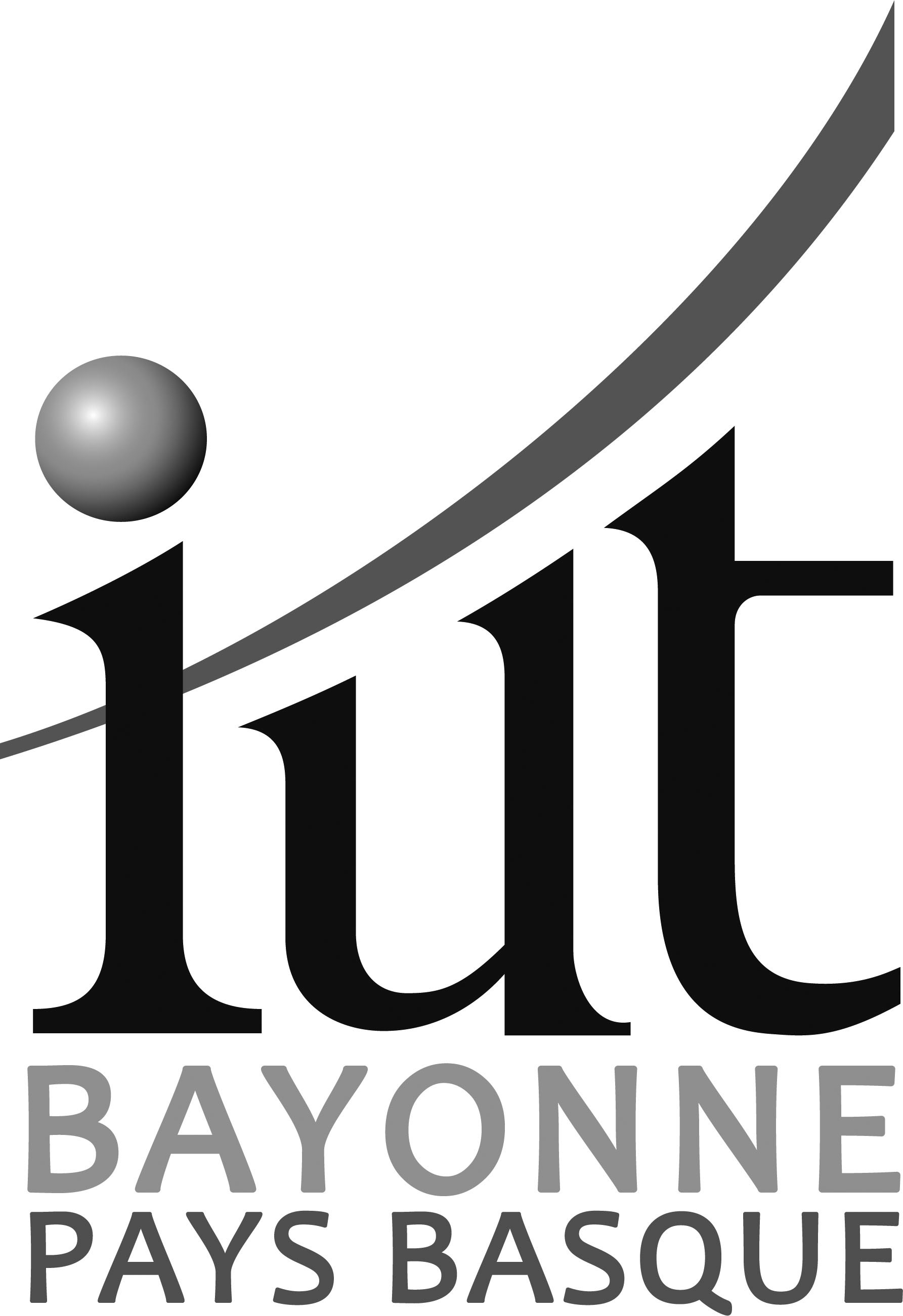 Logo niveau de gris de l'IUT de Bayonne et du Pays Basque